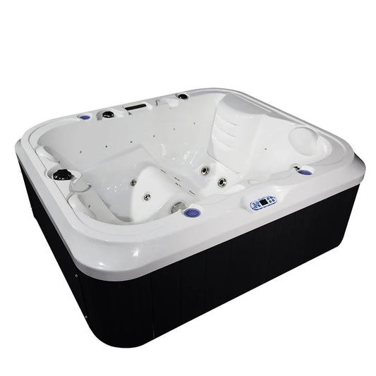 3-Person Outdoor Spa Hot Tub Jacuzzi – Luxury Acrylic Whirlpool with Massage Jets & Overflow Design
