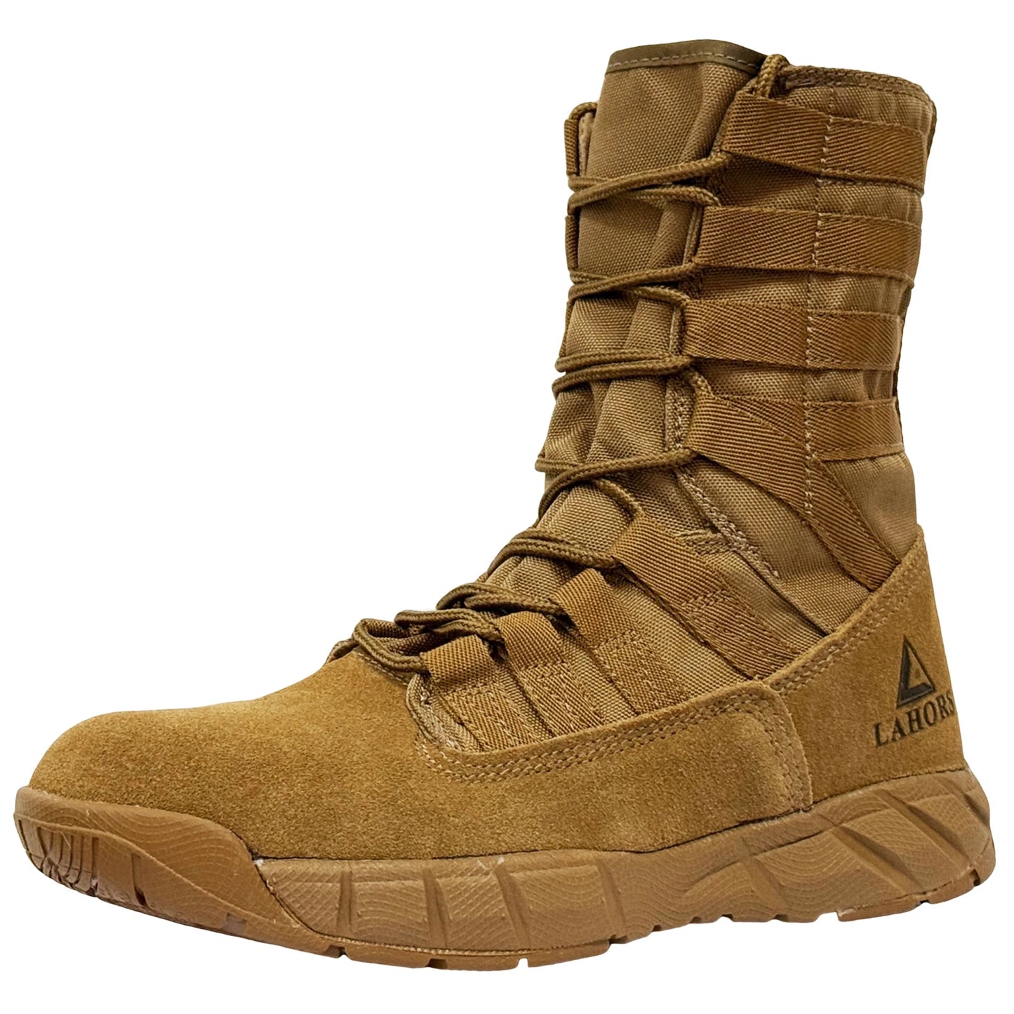 LAHORS Men’s Lightweight Suede Tactical Combat Boots – Outdoor Hiking Desert Army Ankle Boots