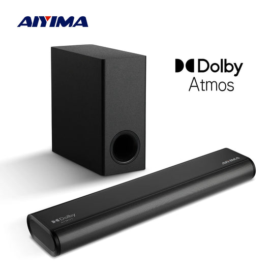 AIYIMA S07 2.1 Channel Dolby Soundbar with Wireless Subwoofer – 150W Home Theater System, 3D Surround, Bluetooth 5.3