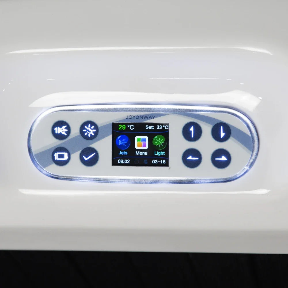 3-Person Outdoor Spa Hot Tub Jacuzzi – Luxury Acrylic Whirlpool with Massage Jets & Overflow Design