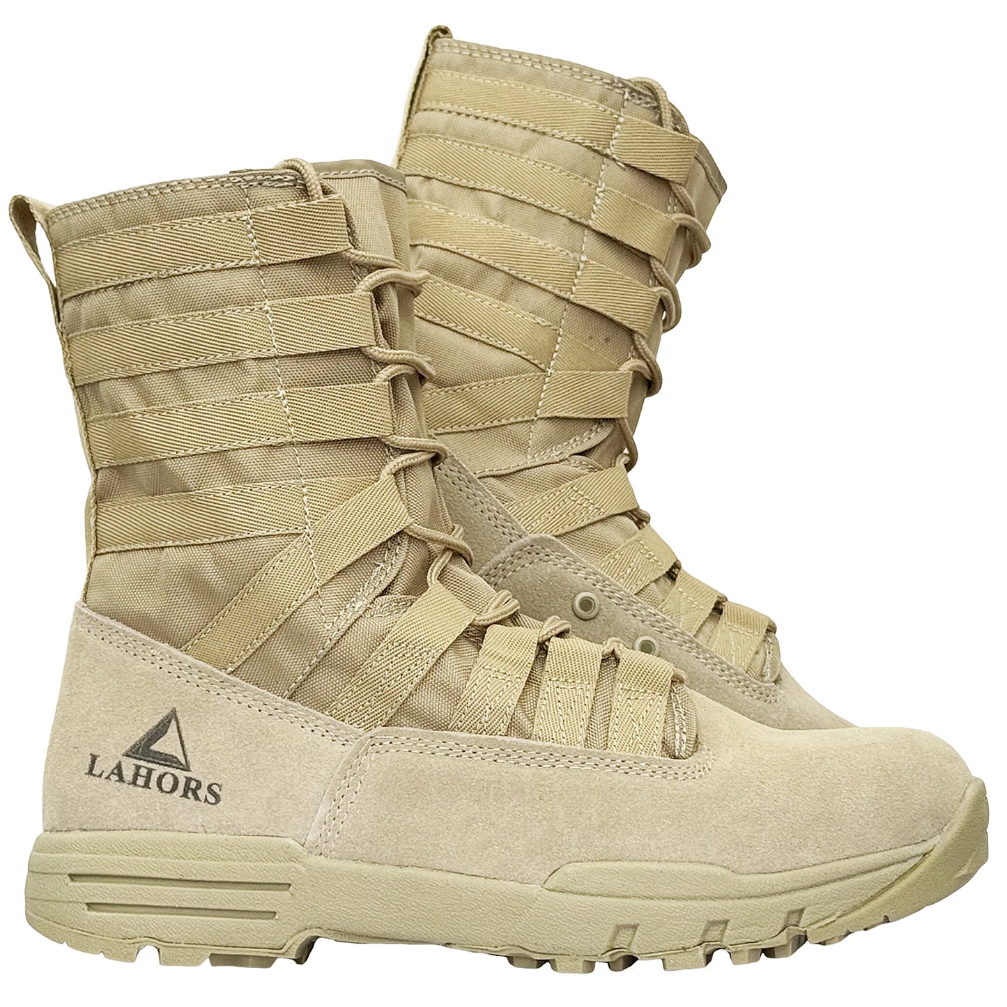 LAHORS Men’s Lightweight Suede Tactical Combat Boots – Outdoor Hiking Desert Army Ankle Boots