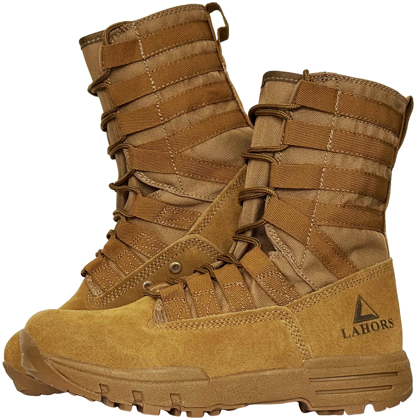 LAHORS Men’s Lightweight Suede Tactical Combat Boots – Outdoor Hiking Desert Army Ankle Boots