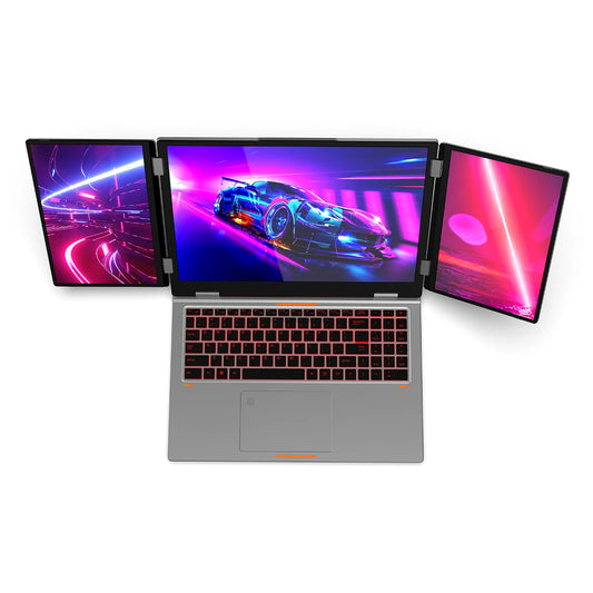 LanYuXuan MAX16 Triple-Screen Laptop – 16" + Dual 10.5" FHD Displays, Intel i7-1260P, Wi-Fi 6, 1TB–4TB SSD, Windows 11 Pro