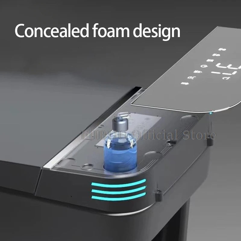 Elongated Smart One-Piece Bidet Toilet with Built-in Tank, Warm Water, Heated Seat & LCD Display