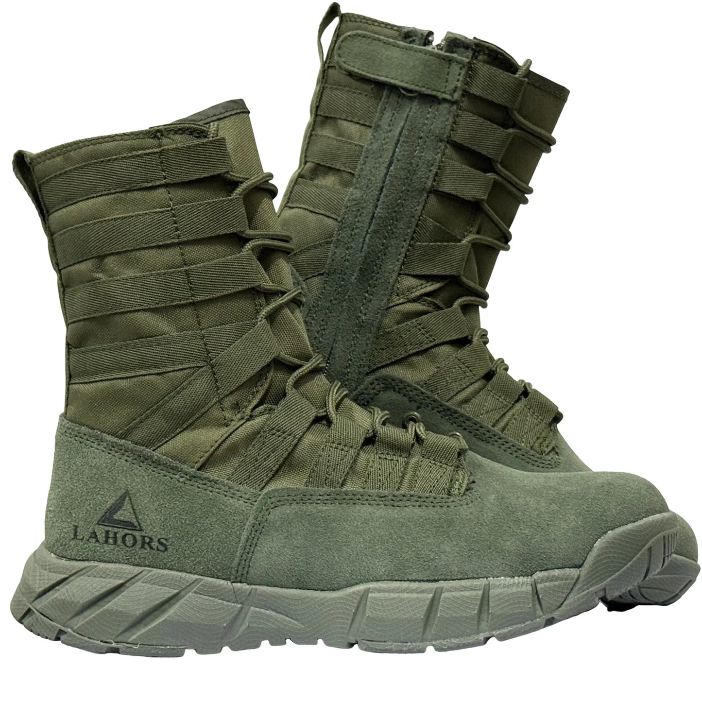 LAHORS Men’s Lightweight Suede Tactical Combat Boots – Outdoor Hiking Desert Army Ankle Boots