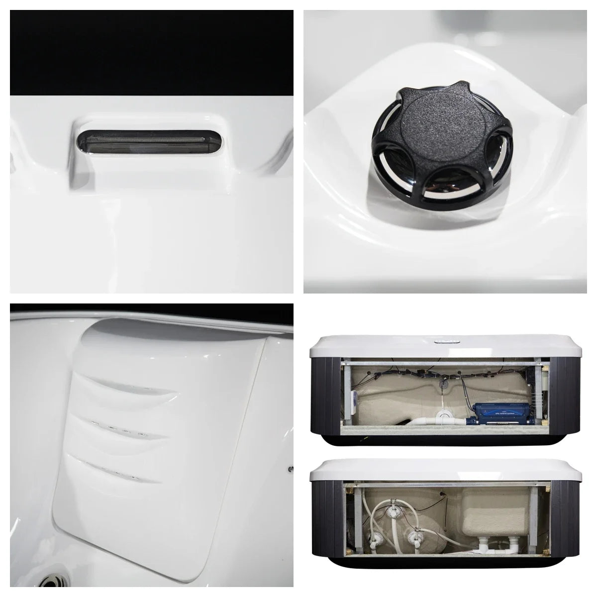 3-Person Outdoor Spa Hot Tub Jacuzzi – Luxury Acrylic Whirlpool with Massage Jets & Overflow Design